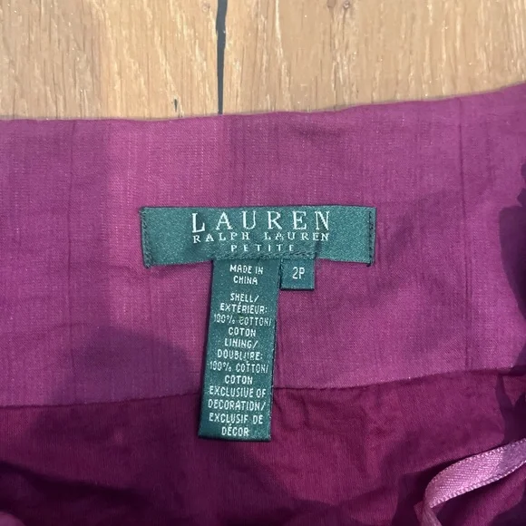 Lauren Ralph Lauren Purple Skater Skirt with Pleats - Picture 7 of 7